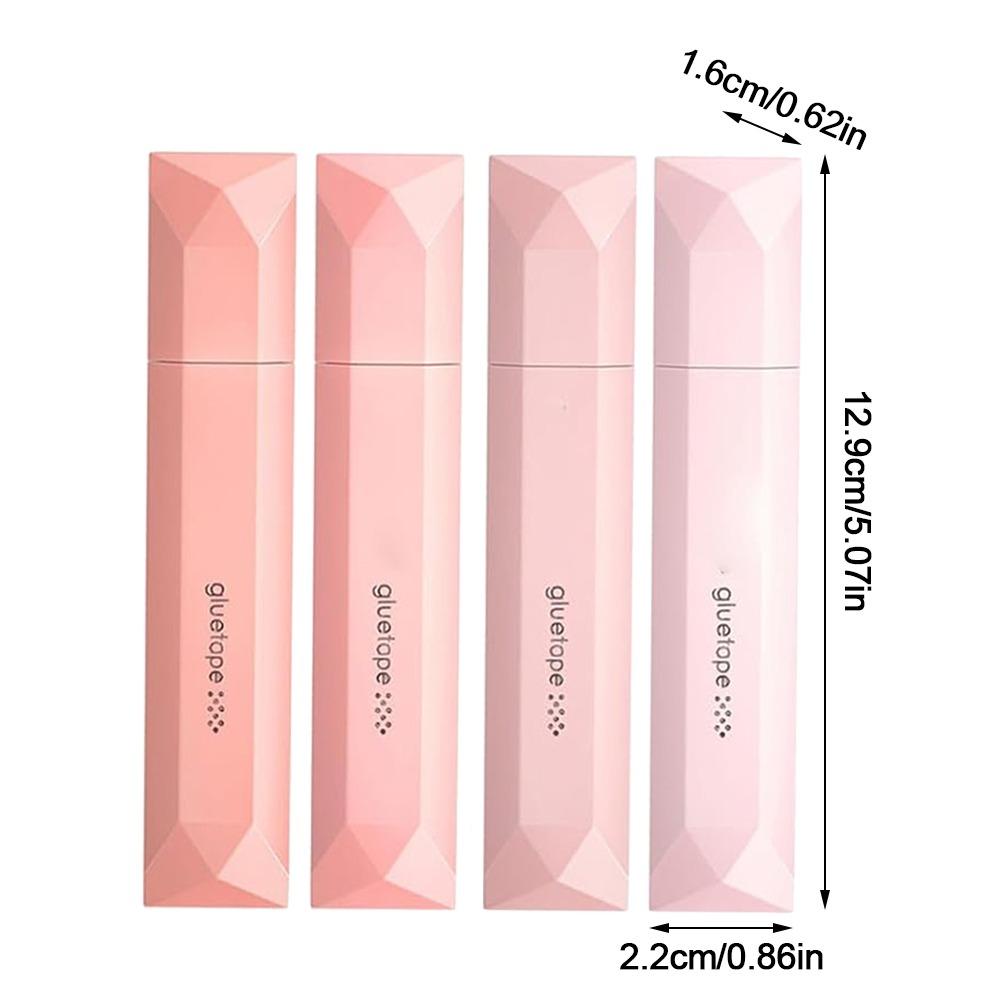 4pcs 6mm Width Double Sided Glue Pen Odorless Glue Tape Roller Adhesive Dot Dispenser Scrapbooking