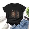 Womens Camping Gaphic Tree Scene Forest Hiking Trendy Women Print T Shirt Graphic Shirt Casual Short Sleeved Female Tee T-Shirt