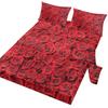 4-Piece Bed Sheet Set Of Full Rose, Including 1 Flat Bed Sheet, 1 Extra-Large Bed Sheet, 2 Pillowcases (Romantic, Anniversary)