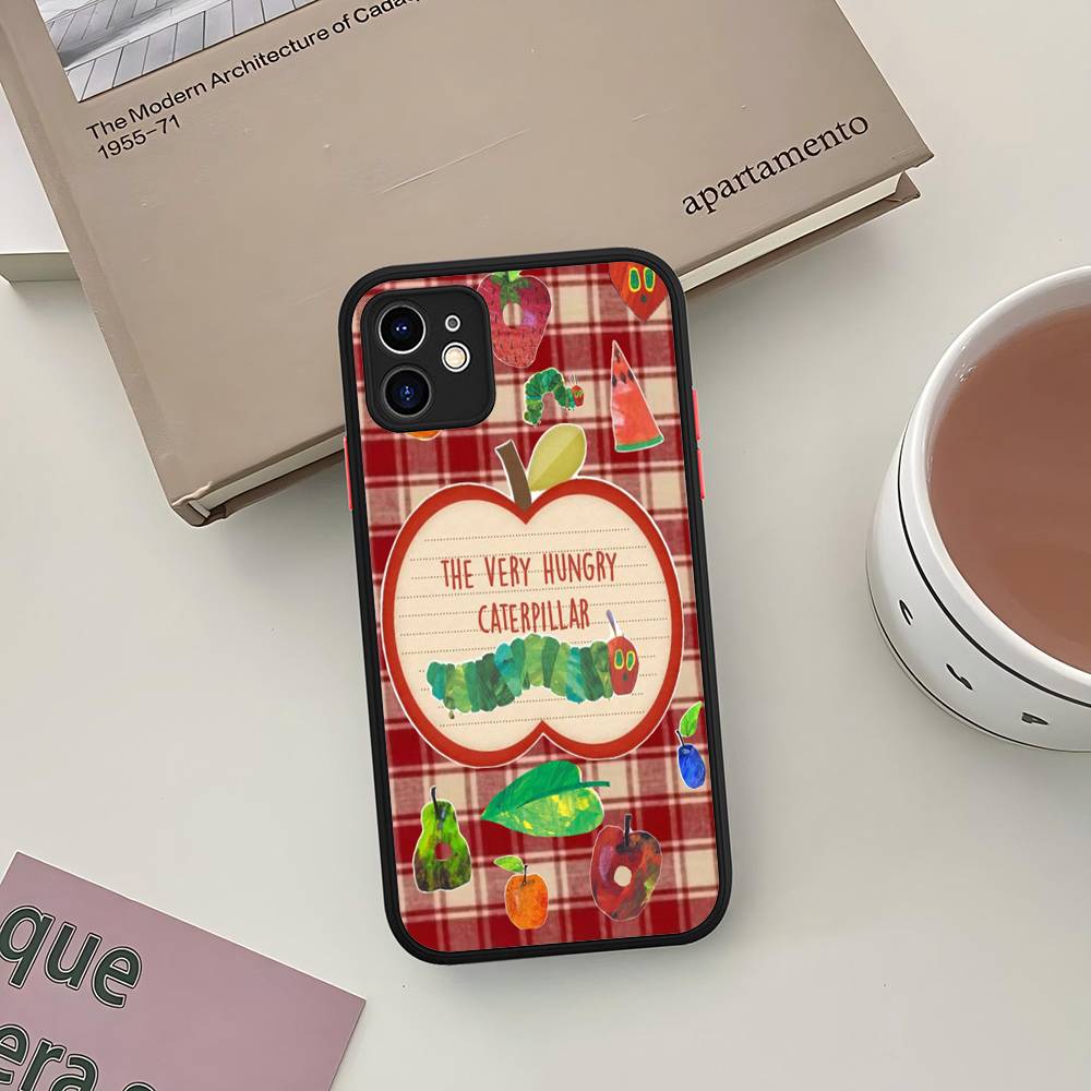 Очень голодная гусеница Для IPhone Air 16 15 14 Plus 13 12 11 Pro Max Матовый чехол Гелевый ударопрочный чехол для телефона