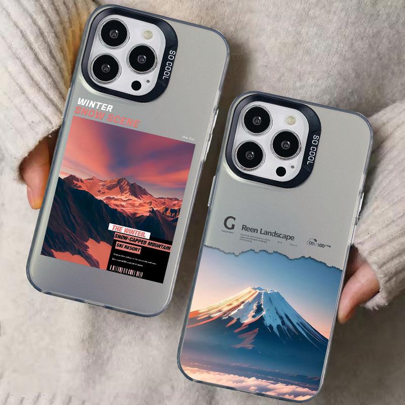 Лазерный чехол для телефона с изображением гор, моря и пословицы для iPhone 16 15 14 Pro Max Plus 17 Pro Max 13 12 Mini 11 Pro Max Чехол Fundas