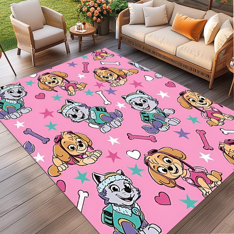 PAW Patrol Print Rug, Washable Floor Carpet, For Entryway Dorm Laundry Room Office Study, Home Decor Birthday Christmas Gift