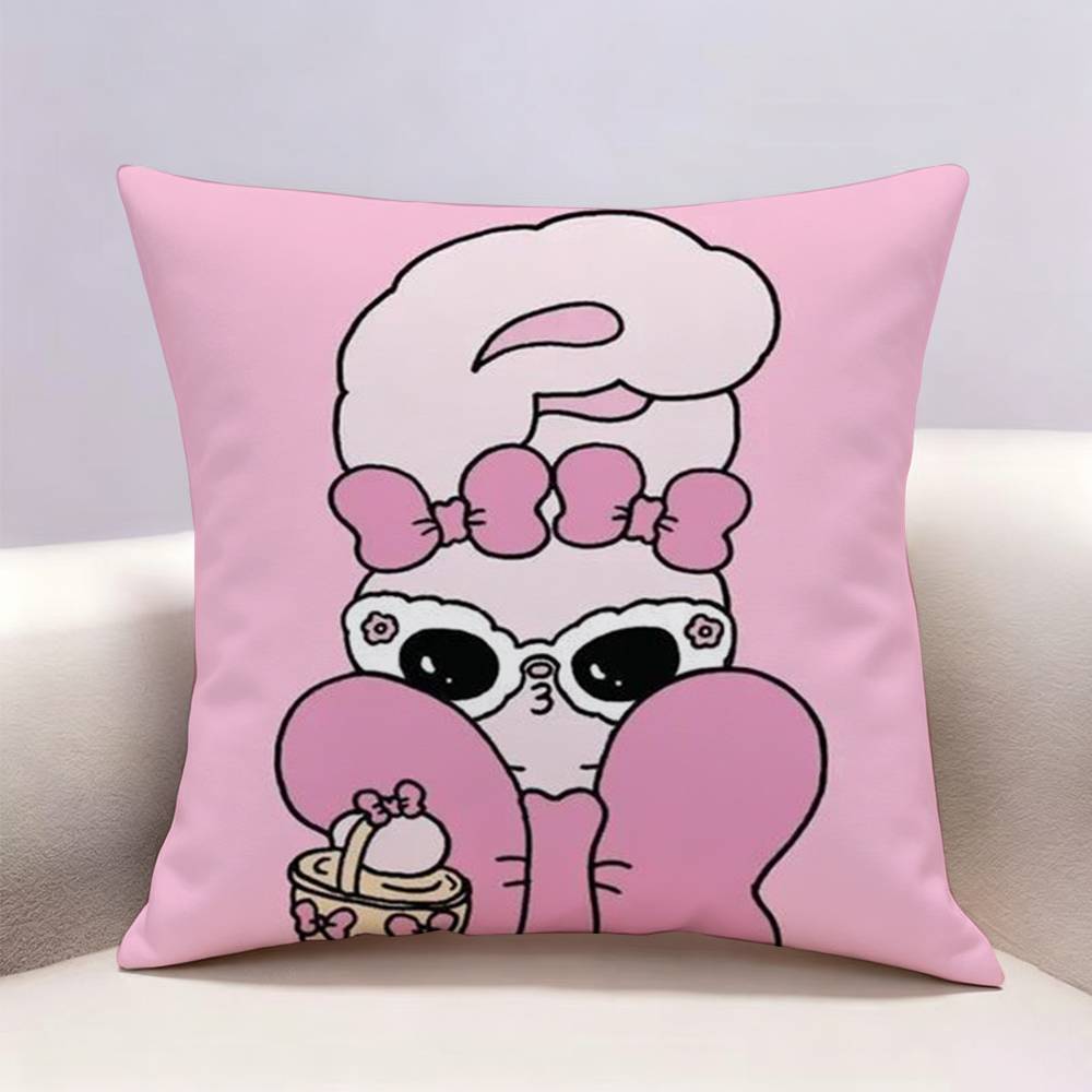 EEsther BBunny Pink Doublesided print Pillow Case for Sofa Living Room Home office Decor Protective Cover
