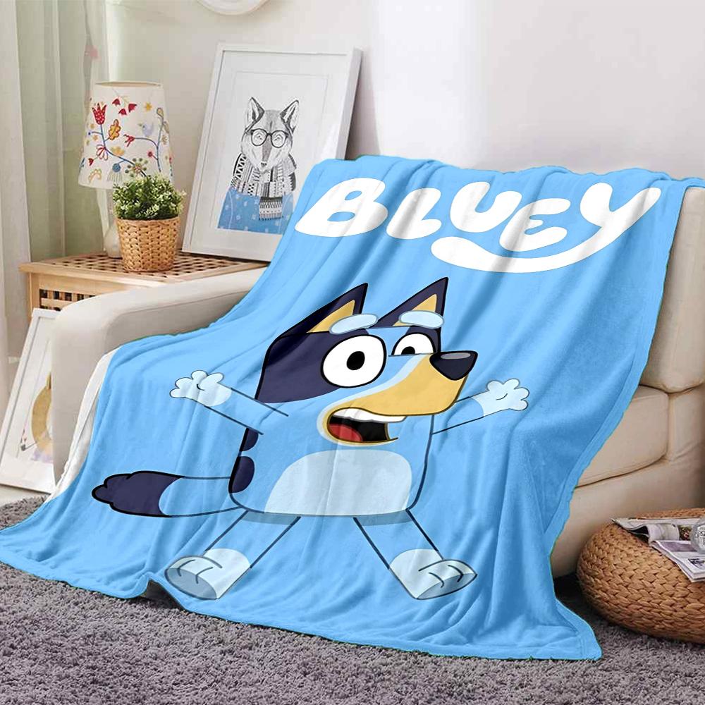 Bluey Theme Printed Blanket - Perfect for Couch, Bed, Travel & Outdoor Use | Machine Washable, Cozy & Durable.
