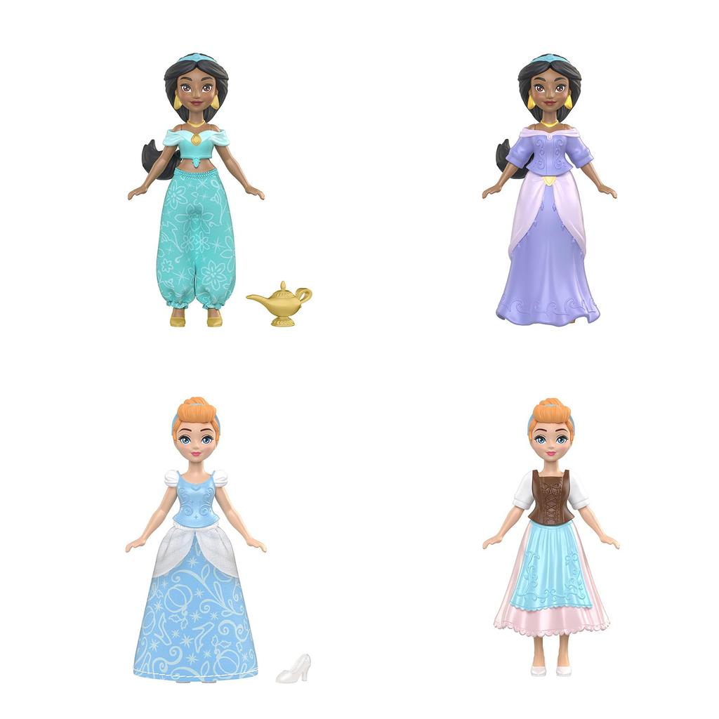 Mattel Disney Princess Dream Fashion Set Doll Set of 6 with Dress Up Play 3 Years Old and Up Multi HPD51 (Mini Accessories) Doll/House Play/Pretend