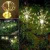 Solar Powered Sparkle Lawn Lights Outdoor Garden LED Dandelion String Lights Firework Design for Landscape Wedding Party Decor
