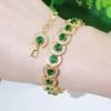 Bright Diamond Inlaid Jewelry Copper Electroplated Gold Zircon Bracelet Hand Jewelry Popular Accessories