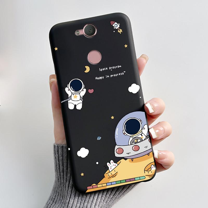 Милый Чехол Для Sony Xperia XA2 / Xperia XA2 Ultra Capa Coque Печатный Корпус Защитная Крышка Мягкий Силикон Мультяшный Черный Корпус