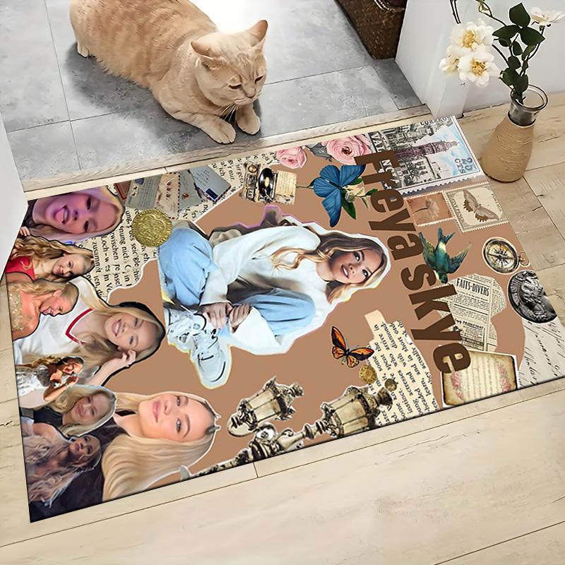 Autumnal Collage Vibes Carpet Rug Soft Washable Antislip Home Living Room Sofa Mats Personalized Christmas Rug