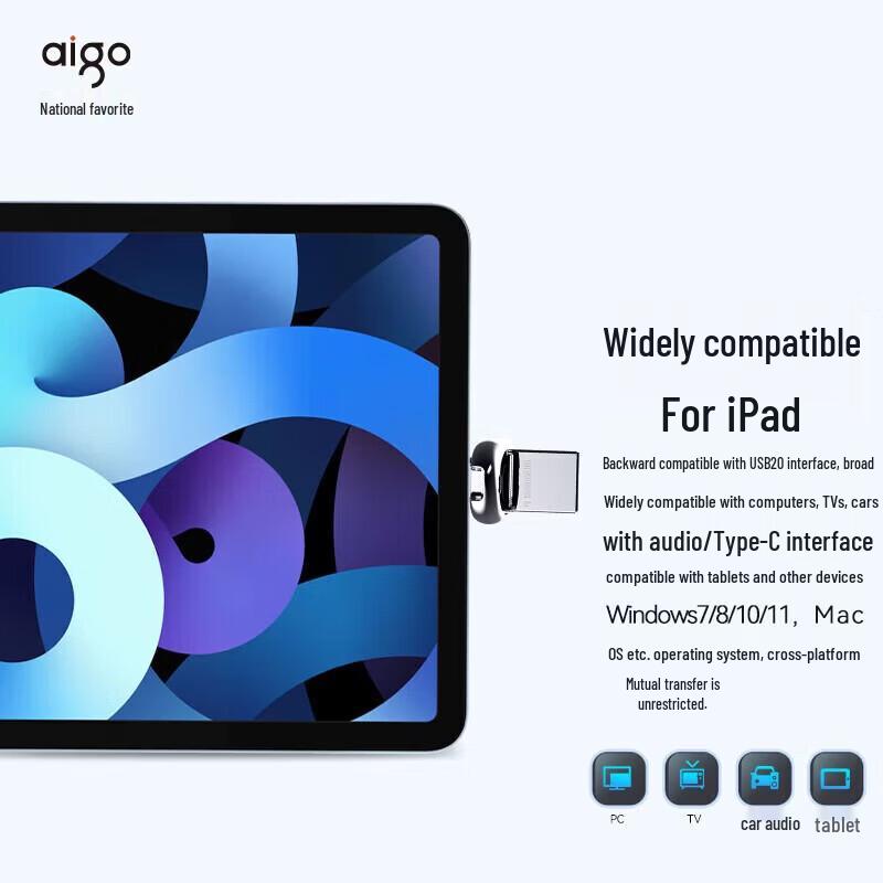 aigo U358 128GB Dual-Port USB 3.2 Type-C Flash Drive