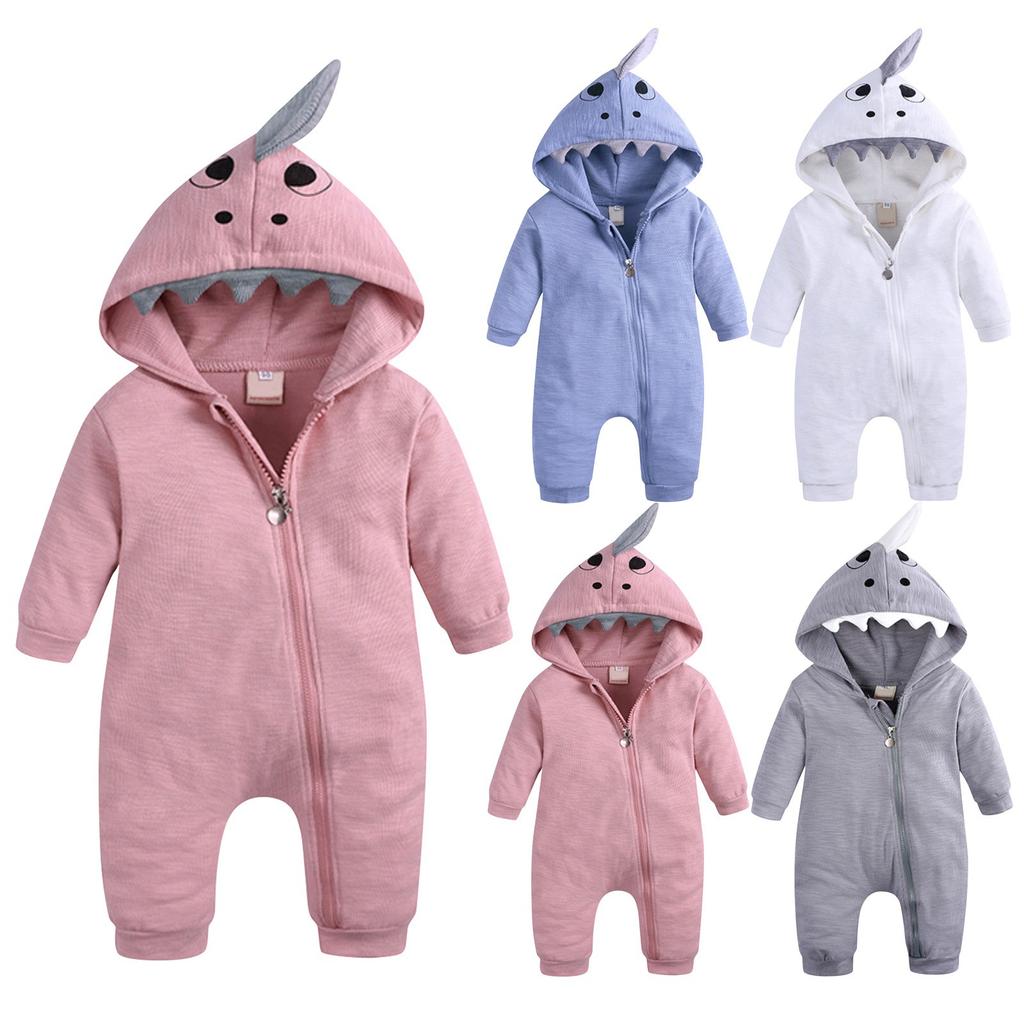 Детская одежда для ползания на Хэллоуин, весенне-осенний комбинезон с капюшоном и длинными рукавами на молнии