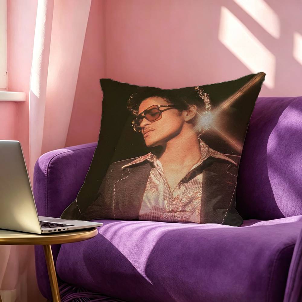 Singer BBruno MMars Square DoubleSided printed Pillow Case Bedroom Bedside Pillow Sofa Cushion Cover
