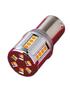 VALENTI Jewel LED Bulb S25 Single Pin Turn Signal Amber 1 Piece [180° Angle] (Motorcycle Lamp) M08-S25S-AM18