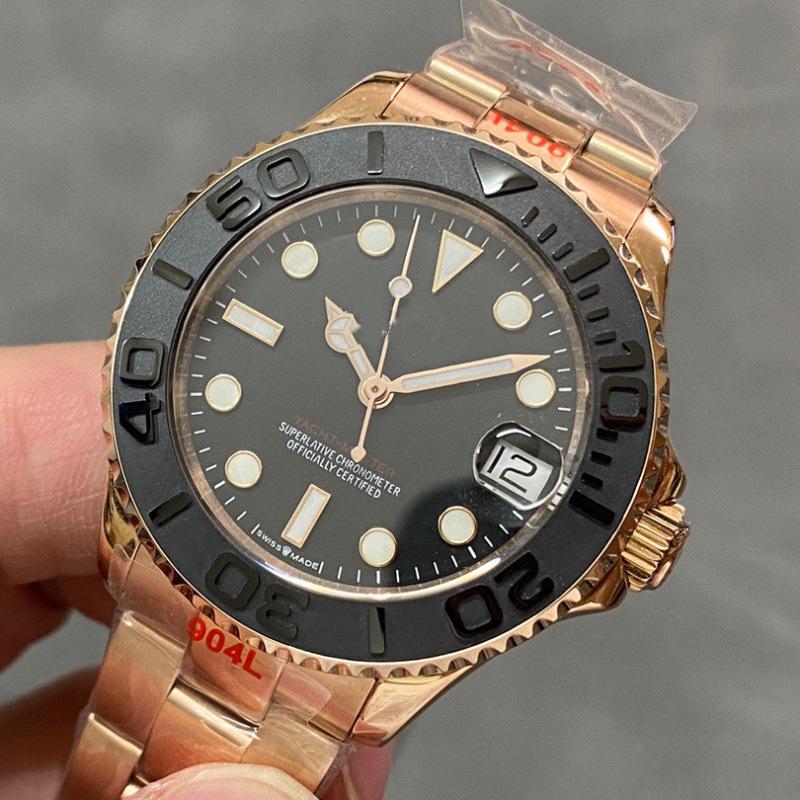 Мужские автоматические механические часы Rolex Grey Yacht - Большой циферблат, Водонепроницаемые, Популярная модель