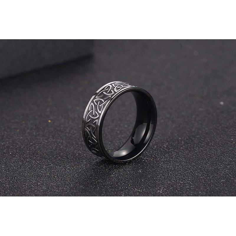 Кольцо из титановой стали с графикой викингов в скандинавском стиле, индивидуальное бронзовое мужское властное кольцо