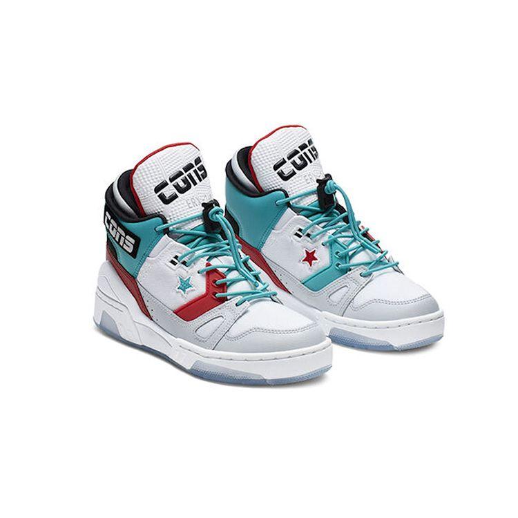 Converse ERX-260 Mid PS White Turbo Green Kids Sneakers Enamel-Red 265218C