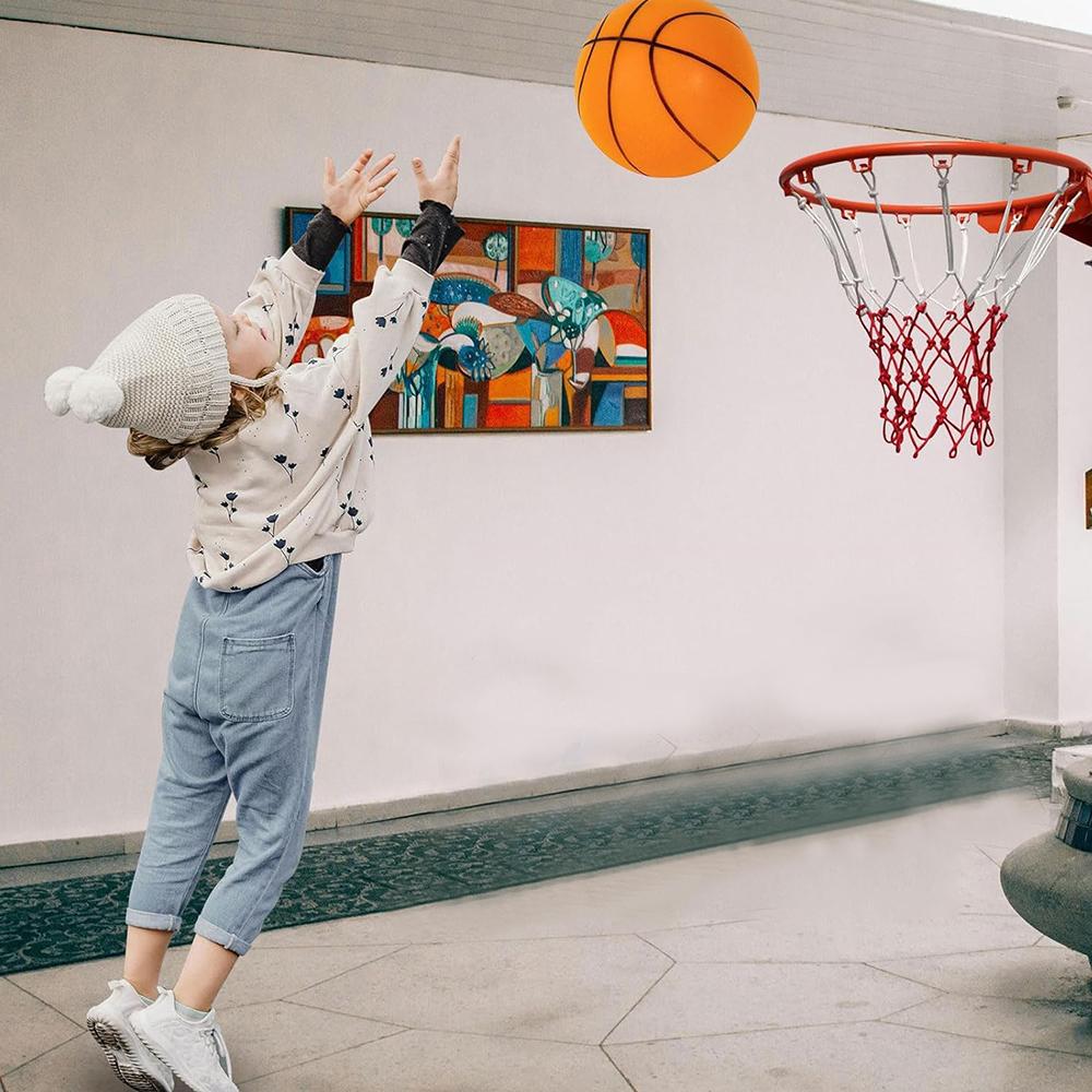 Комнатный бесшумный баскетбол оранжевый мяч линия Нет. 7