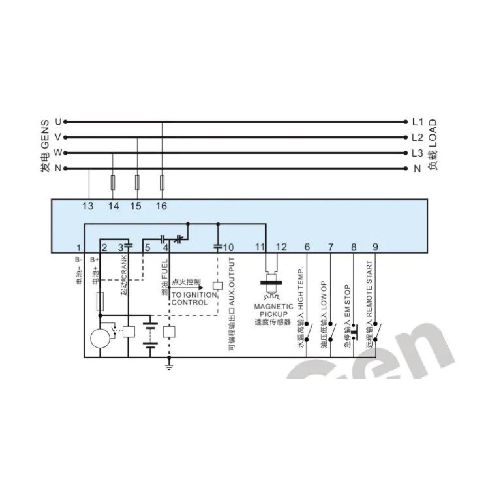 mgc100 Small Genset Controller Auto 7Start Protection Module Universal Led Display Controller Board Diesel Generator Part