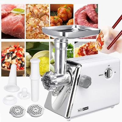 220В-240В 2800Вт 15x34x33см Многофункциональная электрическая мясорубка Машина для приготовления колбас Мясорубка Кухонный инструмент Три решетки для фарша