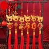 Festive Zodiac 2026 Year Of The Horse Lantern Pendant Chinese New Year Red Gold Lucky Decoration Car Pendant Accessories Gifts