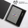 QXFA9 A5 Leather Business Notebook With Signature Pen Set Gift Box Luxury Hardcover Journal Office School For BMW Performance Sticker