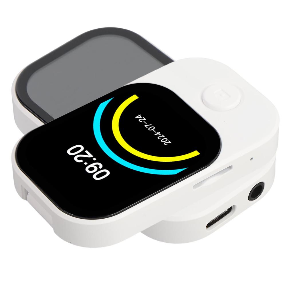 Белый MP3-плеер с Bluetooth 5.4, 2,01-дюймовым сенсорным экраном, музыкальный плеер с Hi-Fi динамиком, FM-радио, функцией электронной книги