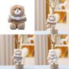 Cartoon Bear Plush Doll Keychain With Scarf Design For Collection And Kids Gift