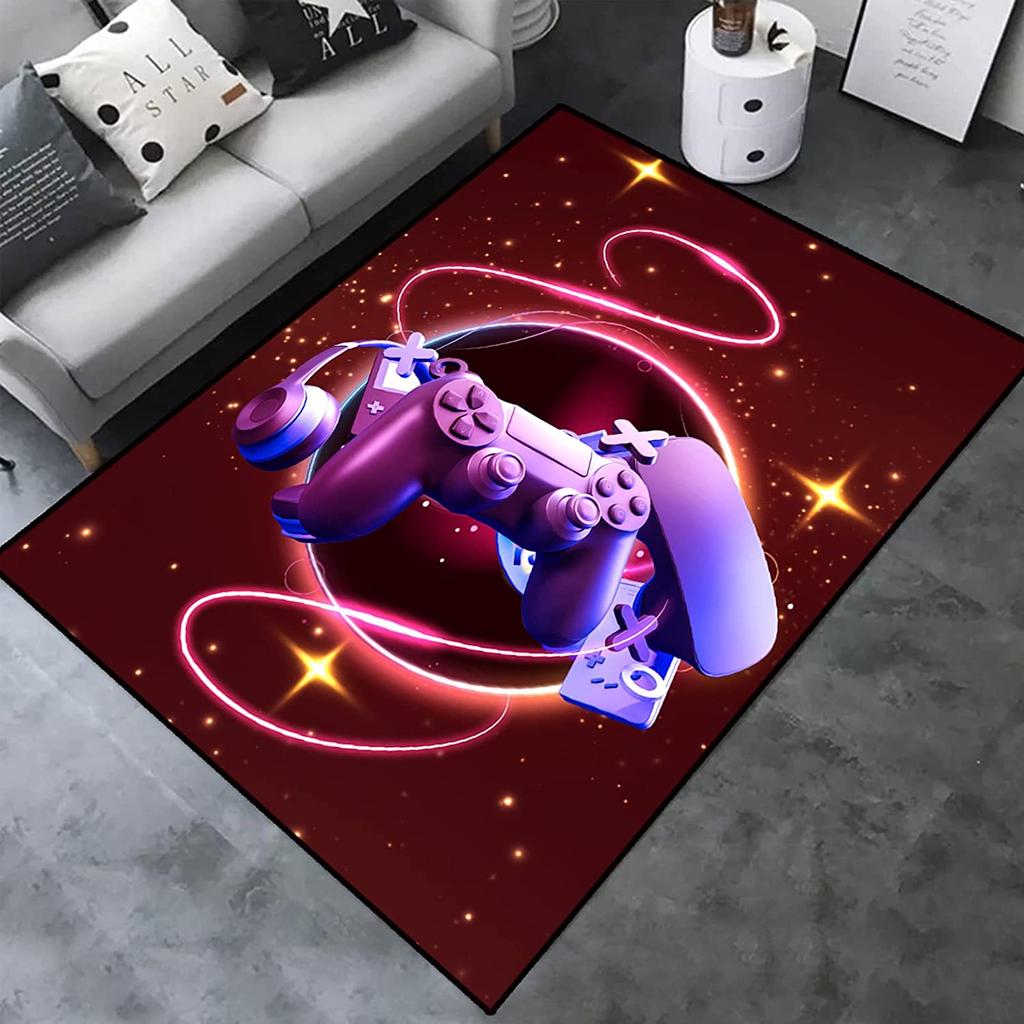Большие коврики для видеоигр для гостиной, домашний декор, контроллер, геймерские коврики для мальчиков, игровая комната, спальня, противоскользящий напольный коврик