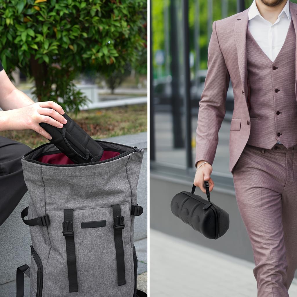 5-Slot Shock-Absorbing Nylon Watch Case - Portable Travel Watch Box with Hard Shell Protector, Durable Fabric-Lined Interior