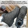 Warm Work Boots Winter Safety Shoes Rotating Button Industrial Shoes High Top Steel Toe Cap Boots Waterproof Non-slip Work Shoes