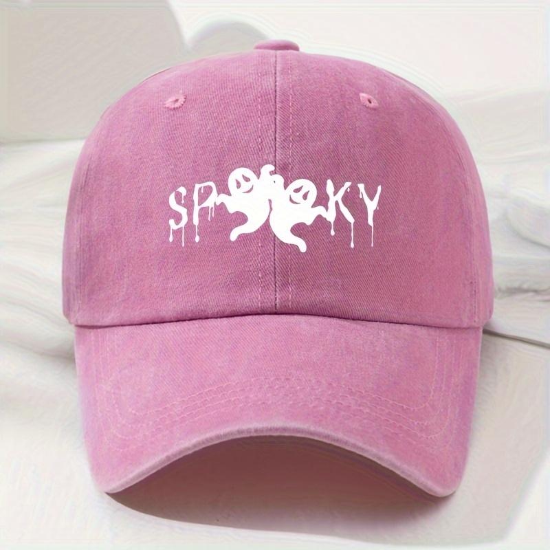 Unisex SPKY Halloween Black Humor Print Soft Top Baseball Cap Adjustable Outdoor Sports Hat