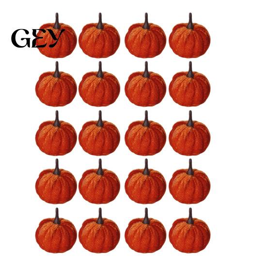 Rustic Autumn Home Decor 20 PCS Velvet Pumpkin Decorative Ornaments, Multi-Color Artificial Fall Harvest Pumpkins for Mantel Table Shelf, Farmhouse