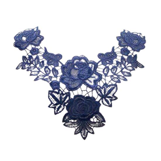Embroidered Lace Collar for Women Trim Embroidered Applique Neckline Hollow Out Lace Collar