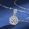 Sale 100 %925 Sterling Silver Gem Flower Moissanite Necklace Fit Original Charms Diy Jewelry Gift For Women