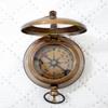 Латунный солнечный компас с кожаным футляром – 6 см морской навигационный инструмент, морской подарок, портативные карманные солнечные часы