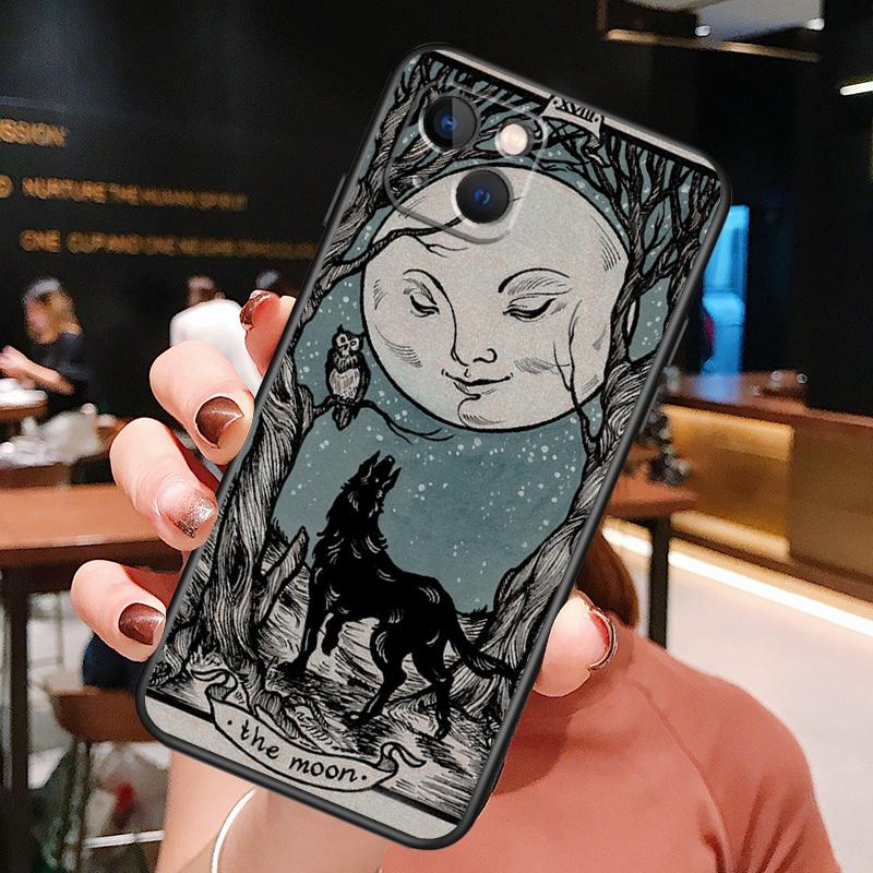 Чехол для телефона 'Кошка Таро Смерти' для iPhone 16 Pro Max 15 13 12 11 14 Pro Max Plus 12 13 Mini XR 16e Funda Cover