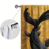 2pcs Koi Auspicious Pattern Printed Curtain for Home Decor - Rod Pocket Window Treatment for Bedroom, Office, Kitchen