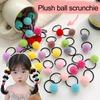 10 шт., детская веревка для волос, плюшевый шарик, высокая эластичность, противоскользящий многоразовый держатель для хвоста, детские резинки для волос, мини-резинки для волос, резинки для девочек
