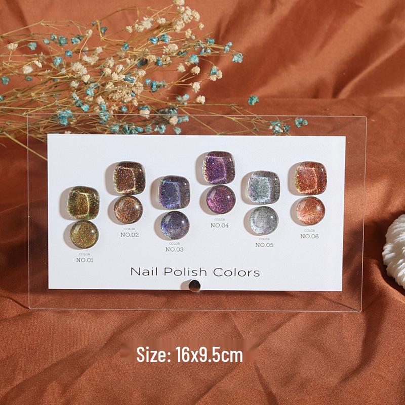 Японская акриловая подставка-дисплей для типсов для наращивания ногтей - 6 и 8 цветов, Прозрачная фоторамка для нейл-арта