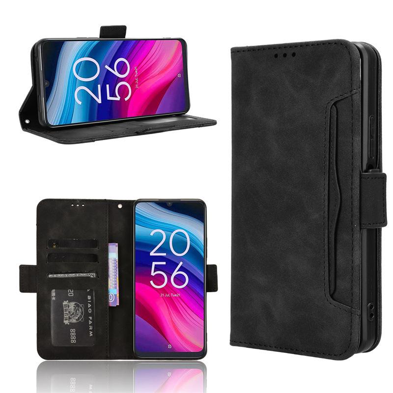 Кожаный чехол-книжка TCL 50SE с отделениями для карт для TCL 505 4G/XE.