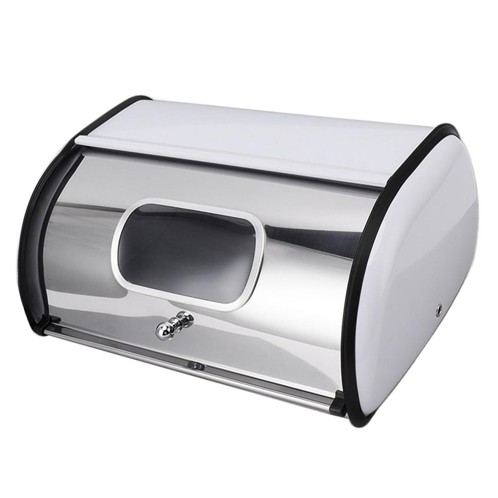 Хлебница Хлебница Хлебница Хлебница Контейнер Для Хранения С Небольшим Окошком Для Кухонной Столешницы Белый