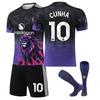 Подростки Дети Взрослые Индивидуальное Имя Футбольная Форма 25/26 Манчестер Юнайтед #10 КУНЬЯ Футбольная Тренировочная Одежда Футбольная Форма с Носками