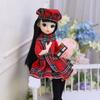 30CM Mini Movable 12Jointed Doll Girls Toy 3D Big Eyes BJD Princess Full Outfits Dresses Collection Childrens Doll Gift