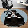 1PC Anime Character Office Round Rug, Non-slip, Soft and Durable Office Rug for Interior Decoration, Perfect for Office, Beautiful Decoration