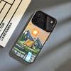 Чехол для телефона с горным граффити для iPhone 17 16 15 14 13 12 11 Pro Max Air Матовый Лазерный Аврора Ударопрочный Funda