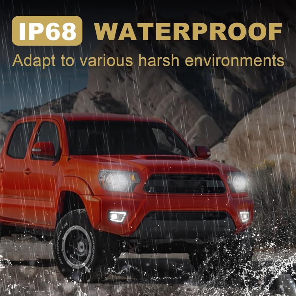 Pair LED White DRL Amber Turn Signal Fog Light Lamps For TOYOTA TACOMA 2012-2015