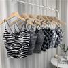 Summer New Y2k Camisole Tops Women Vest Corset Top Korean Fashion Zebra Print Crop Top Camis Streetwear Sexy Tank Top