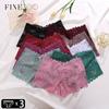 3Pcs/set Lace Panties Women Low-Rise Boyshort Underwear Ladies Sexy Floral Underpants Comfortable Boyshort 9 Colors 2023
