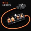 ZGCINE MD-P4 D-Tap Splitter Cable 180° Rotatable D-Tap Male Plug to 4 D-Tap Female Ports Power Supply for V-mount Battery D-Tap