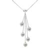 Necklace - LOVA LOLA VAN DER KEEN - Cascada - 925 Sterling Silver - White Crystals - 42 Cm